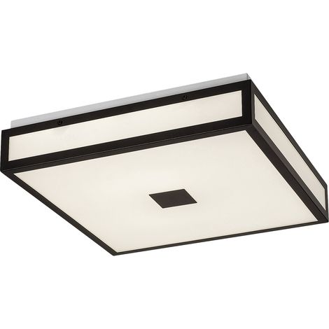 Plafonnier salle de bain carré rétro LED 18W IP44 Rabalux (1/5)