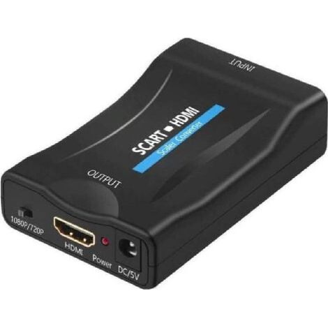 Convertisseur péritel vers HDMI, adaptateur péritel vers HDMI, convertisseur audio vidéo, prend en charge la sortie HDMI 720/1080p pour téléviseur, décodeur, magnétoscope, VHS, Xbox, PS1, PS2, PS3, Wi (1/5)