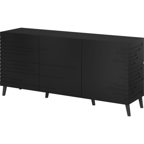Kommode NOVA 155 cm schwarz matt