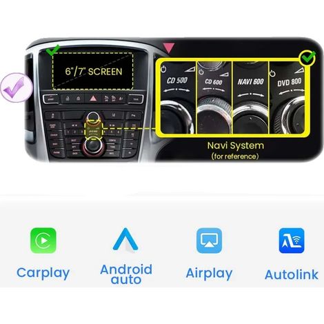Module CarPlay sans fil, connectivité Bluetooth, support de caméra arrière, Pour Opel (1/2)