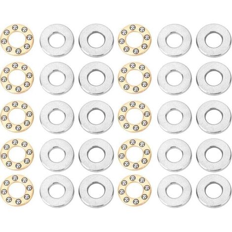 10 pcs Roulements à Billes Poussée Roulement à Billes de Haute Précision en Acier Plat Roulements Fixés pour la Fabricatio (1/4)