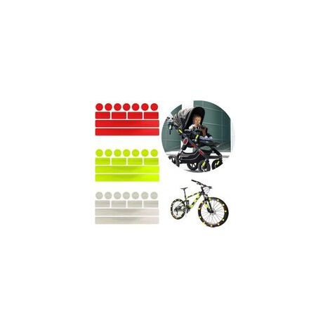 Lot de 39 Bandes Réfléchissantes Autocollantes pour Vélo, Moto, Casque et Voiture - Ruban Adhésif de Sécurité Haute Visibilité (1/4)