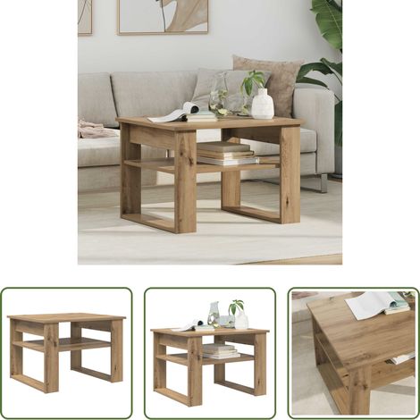 Wohnzimmer Tisch - Couchtisch Artisan-Eiche 64 x 54 x 44 cm Holzwerkstoff (1/5)