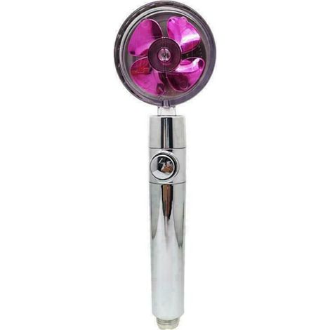 Pommeau de douche à main haute pression à hélice turbo, rotation à 360°, puissant et économique en eau, jet manuel, interrupteur marche/arrêt à une touche, pour salle de bain (1/5)