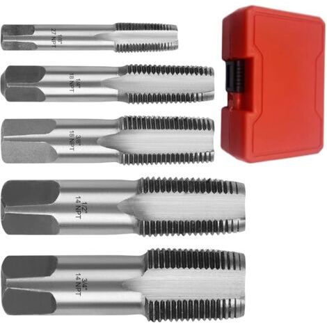 Gewindebohrer-Set, manueller Kohlenstoffstahl-Gewindebohrer für Sanitärinstallationen, Schneidzubehör für Mechaniker, Präzisionsgewindebohrer für Anfänger