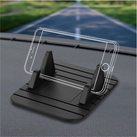 2 Pcs Adjustable Angle Car Phone Holder Silicone Non-Slip Sticky Mat GPS Car Holder, GSM Dashboard Mount Compatible with iPhone 14/13/12/XS Max/XR/X, Galaxy Note 9/S9 (1/4)