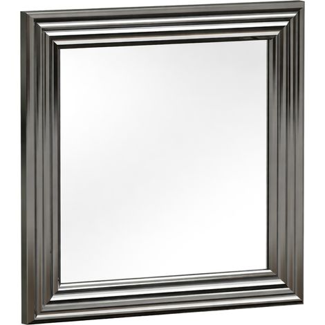 Espejo Ortona, modular, set de 3, forma rectangular, 40x40h cm, plata