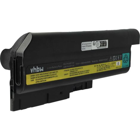 vhbw Akku kompatibel mit IBM Lenovo ThinkPad T60p 1955, T60p 1956, T60p 1951, T60p 1952, T60p 1953, T60p 1954 Notebook (8800 mAh, 10,8 V, Li-Ion) (1/5)