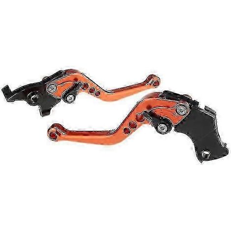 Leviers de frein et d'embrayage 3D uniques pour moto Honda CBR900RR CBR900RR 1993-1999, accessoires de poignée de frein pour moto (levier de frein court orange) (1/5)