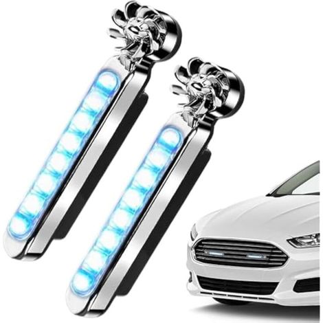 2 Pièces Décorations LED Réglables pour Phares de Voiture, Scooter, Moto, Camion, SUV, Berline, Vélo – Usage Extérieur, Route, Camping, Voyage (1/5)