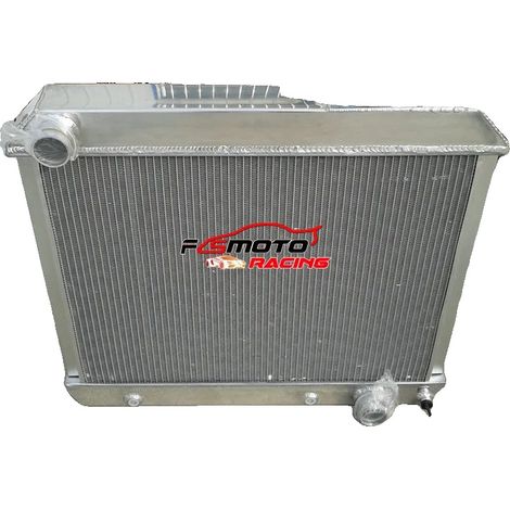 Radiador de aluminio, dimensiones del núcleo 17-3/8" x 25", compatible con camionetas Chevy C10/C20/C30 de 1963 a 1966. (1/5)