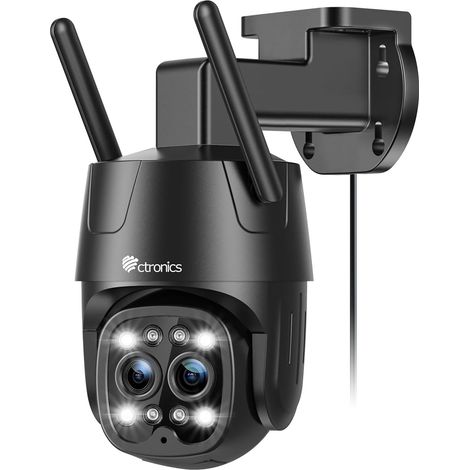 2.5K 4MP 6X Zoom Hybride Caméra Surveillance WiFi Exterieure, 2,4/5GHz WiFi IP Caméra avec Suivi-Auto-Zoom Double Objectif Détection Humaine Vision Nocturne Couleur Audio Bidirectionnel PC (1/5)