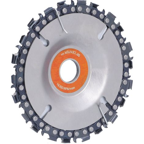 Disque de ponçage bois 10 cm 22 dents, meule à bois durable pour meuleuse d'angle, orange, disque de façonnage et polissage. (1/5)