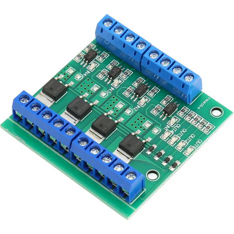 MOS-Steuermodul, 4-Kanal-SPS-Feldeffektverstärkerplatine, 3–20 V PWM-Eingang, 3,7–27 V DC-Ausgang (1/5)