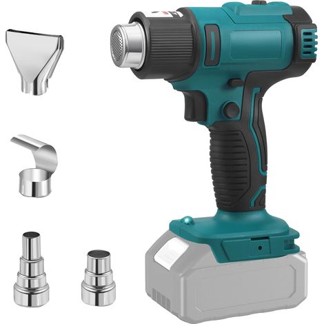 Pistolet à chaleur sans fil, chauffage rapide, contrôle de température double, Bleu (1/2)