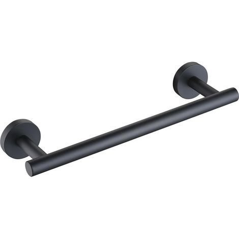 Porte Serviette Salle de Bain Mural Porte Serviette Adhésif 30cm Acier Inoxydable SUS304 Porte Serviette Noir Mat (1/5)