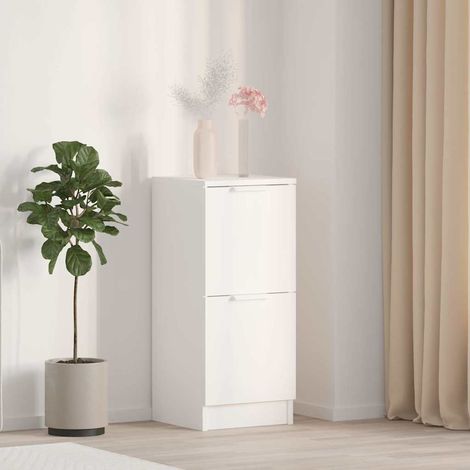 vidaXL Credenza Bianca 30x30x70 cm in Legno Multistrato (1/5)