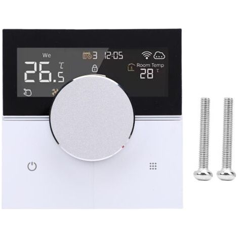WiFi Smart Thermostat Color Screen Full Touch Control Knob Programmable for Home Wall Mounted Boiler (1/5)