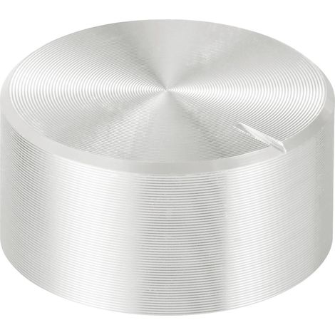 TRU COMPONENTS TC-11613828 Tête de bouton rotatif avec marquage argent (Ø x H) 20 mm x 10 mm alumini (1/3)