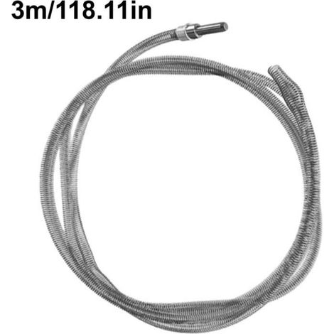 Déboucheur Évier 3m Flexible Outil Nettoyage Canalisation avec Pince Saisissante pour Cuisine Salle de Bain WC et Douche (1/5)