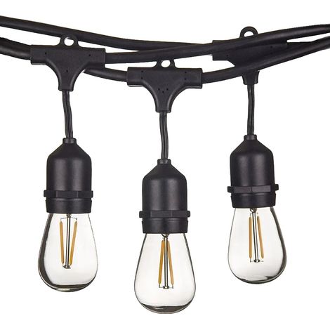 Guirlandes lumineuses LED d'extérieur, dimmables, étanches, Cordon Noir-a, Prise UE-c, 30M 30Ampoules-a (1/2)