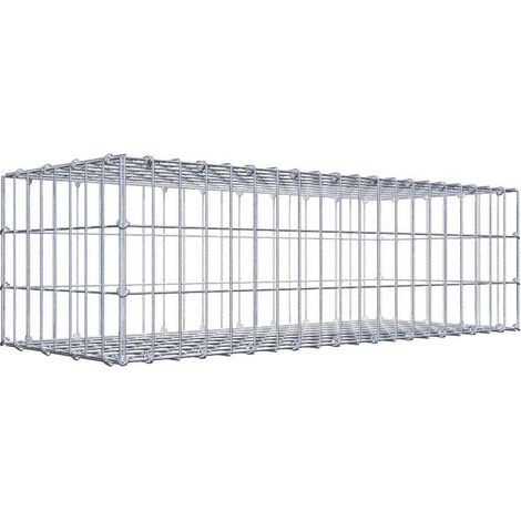 Gabiondeco - Gabion 100 cm x 30 cm x 40 cm (L x H x P). mailles 5 x 10 cm. Fermeture par anneaux en c - Made in Germany (1/5)