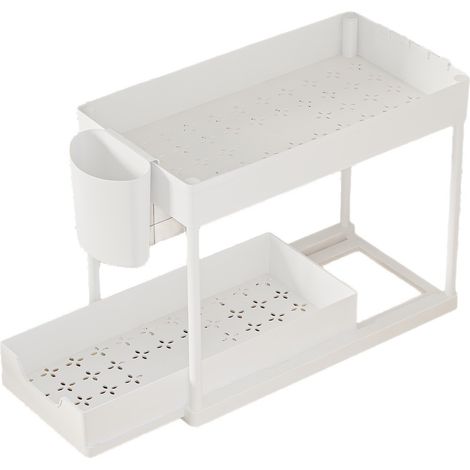 évier inférieur de cuisine H - type étagère étagère en couches comptoir pull - out Multi - fonction étagère de rangement WC étagère de rangement