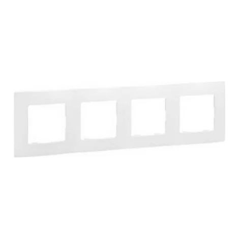Legrand 665004 - Niloé 4-station plate - Pure White