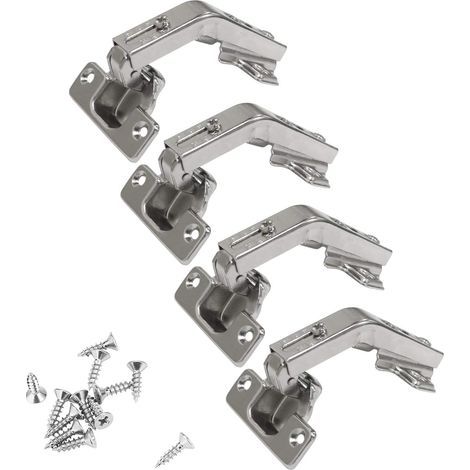 135 Degré Charnière de Porte Pliante d'Angle pour Placard Cuisine Armoire Meuble Porte à Angle Combiné Lot de 4 (1/5)