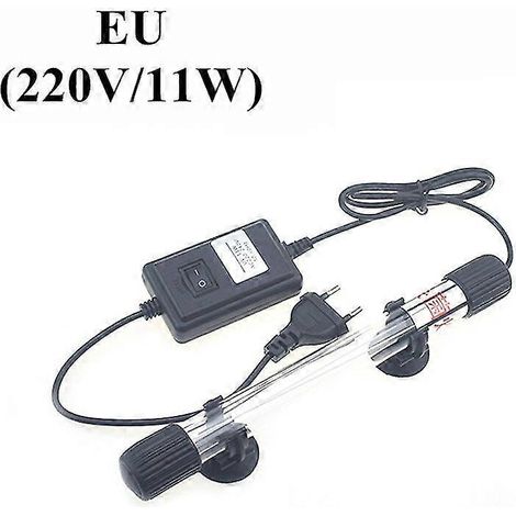 Lampe UV de désinfection pour bassin, lampe pour aquarium, matériel de plongée, lampe pour aquarium de style américain, stérilisation et désinfection contre les algues pour bassin à poissons 11W (1/5)