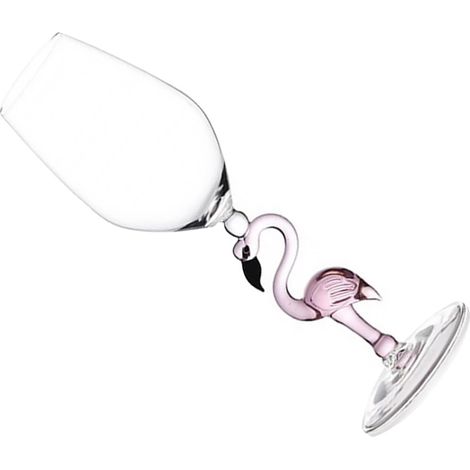 Verre à Eau Élégant et Chic Original en Verre Rose Forme Flamant Rose Créative pour Anniversaires et Décorations de Bar (1/5)