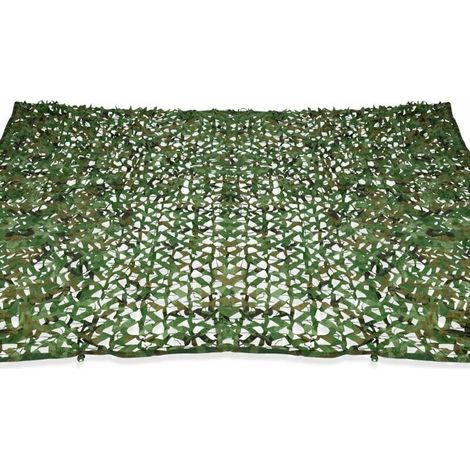 Voile d'ombrage rectangulaire design ombrière camouflage 3x5 M treillis vert-INHHUB (1/5)