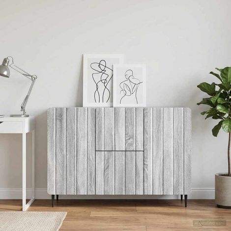 Aparador Gris Sonoma 89 x 34,5 x 62 cm Madera de Ingeniería (1/4)