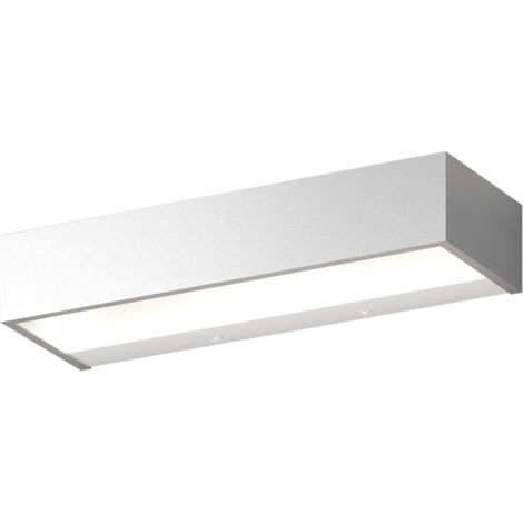 Applique moderno top light bios 1213 30 led switch 1320lm alluminio illuminazione modulo integrato, finitura metallo argento