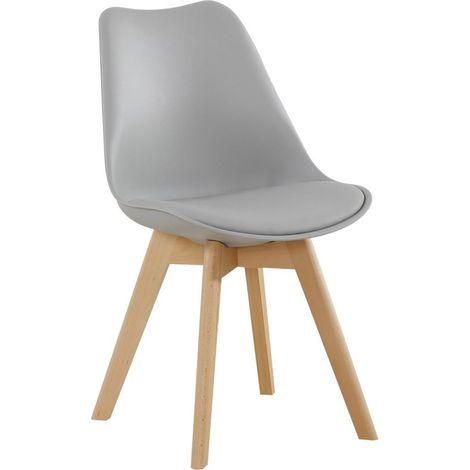 Chaises collège (lot de 2) - Gris (1/2)