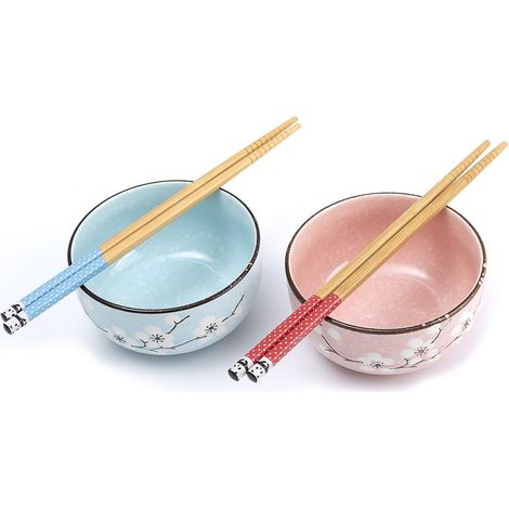 Coffret 2 Bols à Riz Japonais Fleurs de Cerisier ⌀ 11cm (1/5)