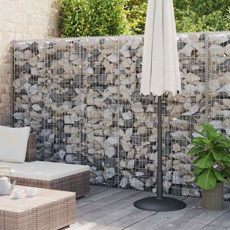 Muro de gaviones con cubiertas acero galvanizado 900x30x200 cm
