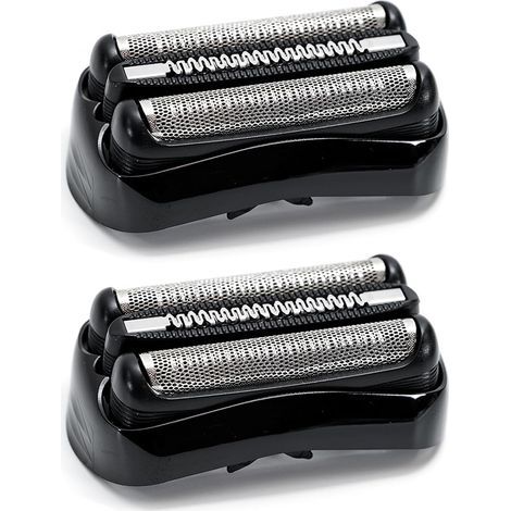 Tête de remplacement 21B compatible avec Braun Series 3 – Grille et bloc-couteaux de rechange 21B (Wet & Dry) pour rasoirs électriques Braun S3, 300s, 310s, 3010s, 3040s, 5409, 340s-4(2PCS) (1/5)