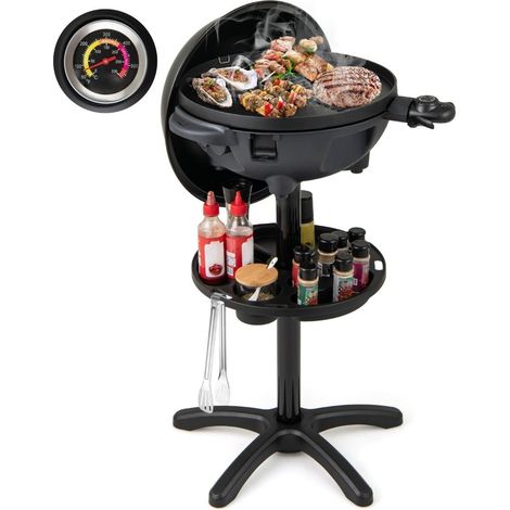 Elektrischer Grill - 1200 W, Zwei-Zonen-Grill, Antihaft-Grillplatte