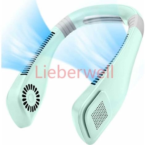 Ventilateur Cou Portable, Mini Ventilateur Nuque Confortable Cool Airflow 360°, 3 Vitesses Vent Fort Silencieux, Petit Ventilateur (1/5)