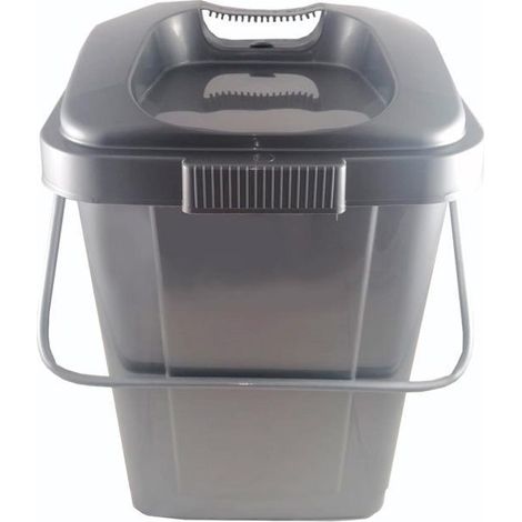 CUBO BASURA CON TAPA 30 LITROS GRIS ATLAS (1/2)