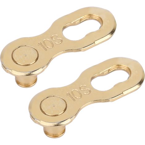 1 Paire de Maillon Rapide pour Chaîne de Vélo 10 Vitesses, Connexion Dorée pour VTT et Bicyclette (1/5)