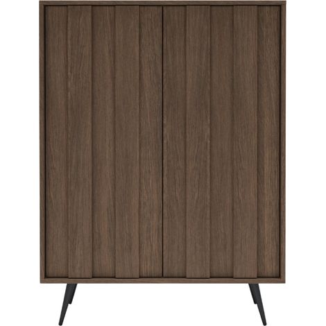 CENOTE - Commode 93.5 cm mélaminé Chêne foncé (1/5)