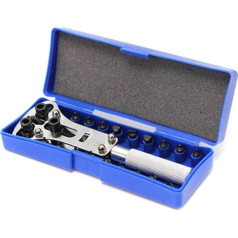 Tool for changing wristwatch batteries, tool for opening and repairing watch cases, blue watch opener, three-arm watch opener, packaging tool--DTEKGAZ
