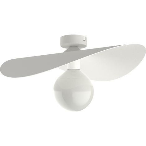 LUMICOM  PIUMA Plafoniera, 1X E27, max 42W, metallo, bianco opaco, D.40cm (1/3)