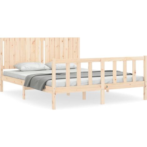 Maison Exclusive - Massivholzbett ohne Matratze 160x200 cm Kiefer