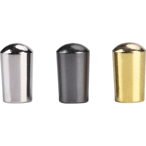 Bouton de commutateur à bascule 3 voies pour guitare électrique LP - 3 pièces, pointes argent, noir et or (4mm) (1/5)