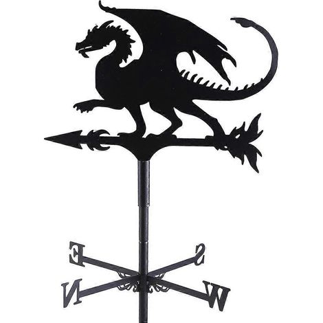Girouette décorative en forme de dragon pour jardin, cour ou ferme (1/5)