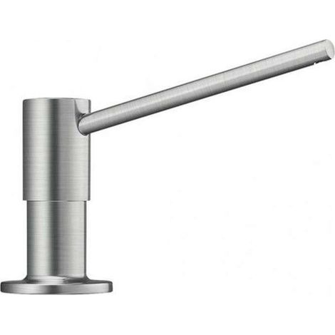 Blanco – Distributeur de savon inox brossé 300 ml – Remplissage par le haut – Hauteur 84 mm – Diamètre trou 35 mm – 521541