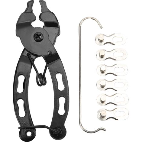 Pince à chaîne de vélo 5 en 1, outil de réparation pour maillon rapide, compatible chaîne 10 vitesses, accessoire vélo argenté (1/5)